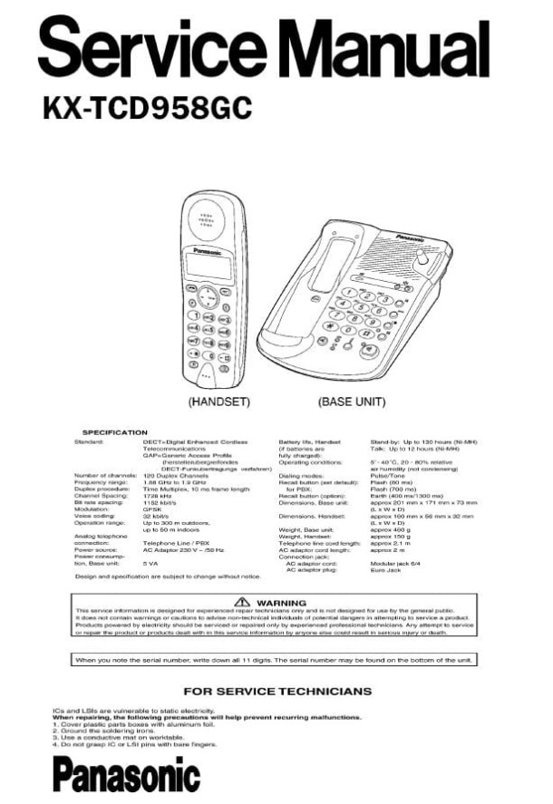 KX-TCD958GC